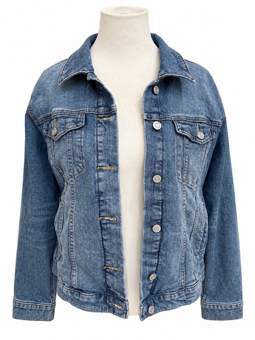 Lucky Brand Medium Blue Denim Jacket for Women XL